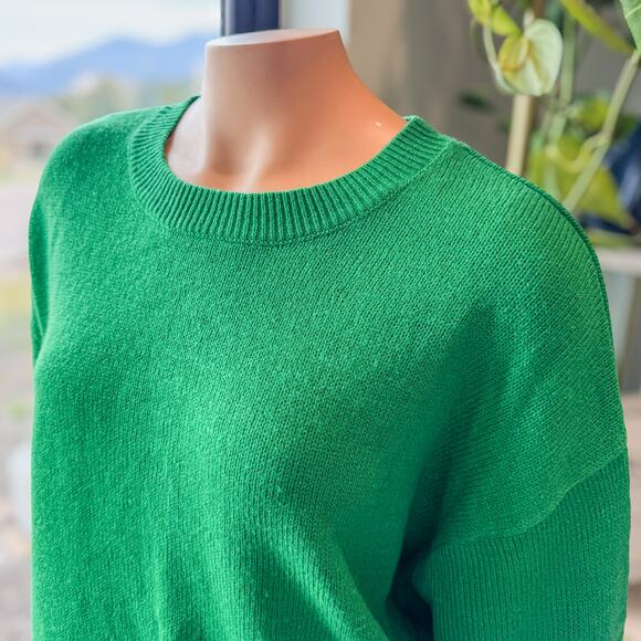 Divided by H&M, Emerald Green Crewneck Long Sleeve Sweater Top, Women's Large - Picture 9 of 9